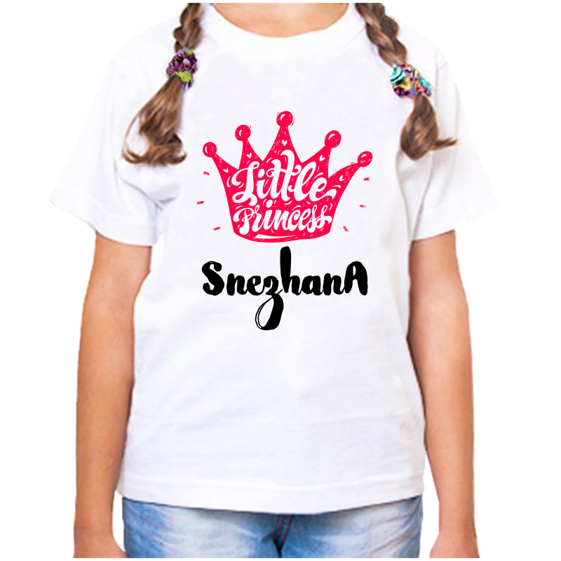 

Футболка девочке белая 38 р-р little princess снежана, Белый, fdd_little_princess_snezhana