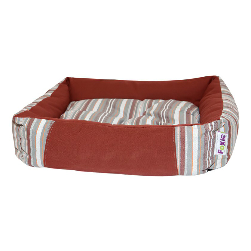 Лежанка для собак Foxie Geometry Stripes 52 x 41 х 10 см красно-коричневая