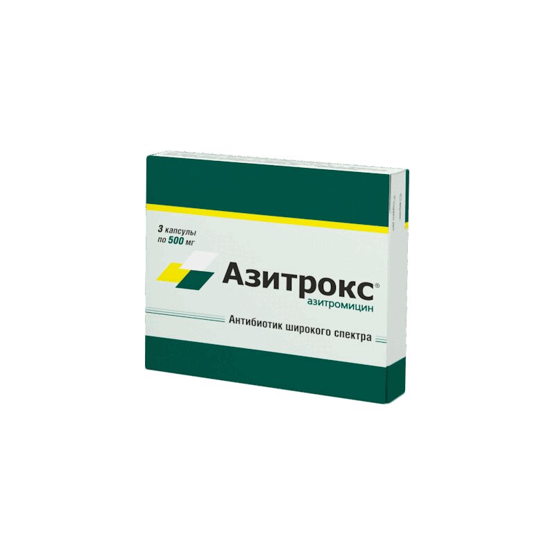 

Азитрокс капсулы 500 мг 3 шт.