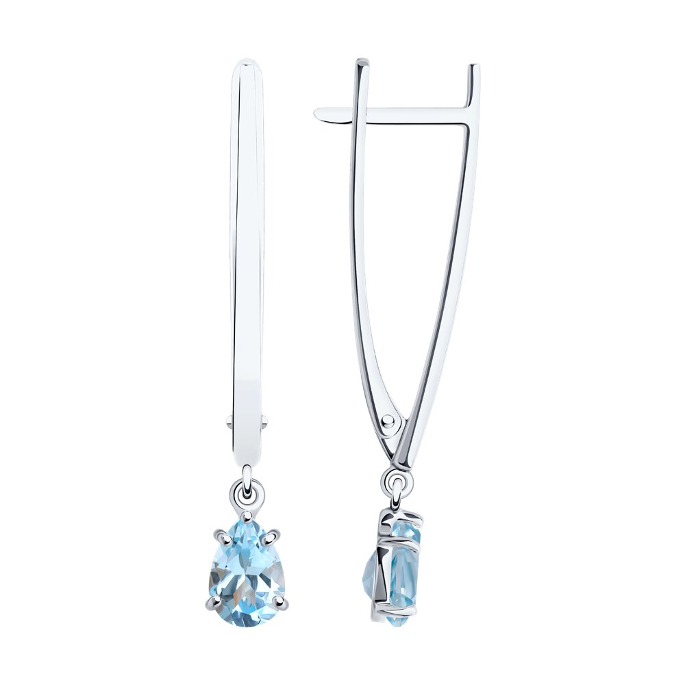 

Серьги из белого золота SOKOLOV 728720-3, топаз, 728720-3