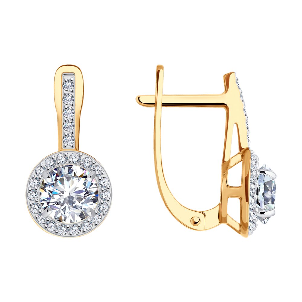 

Серьги из красного золота SOKOLOV 0200256, фианит, 0200256