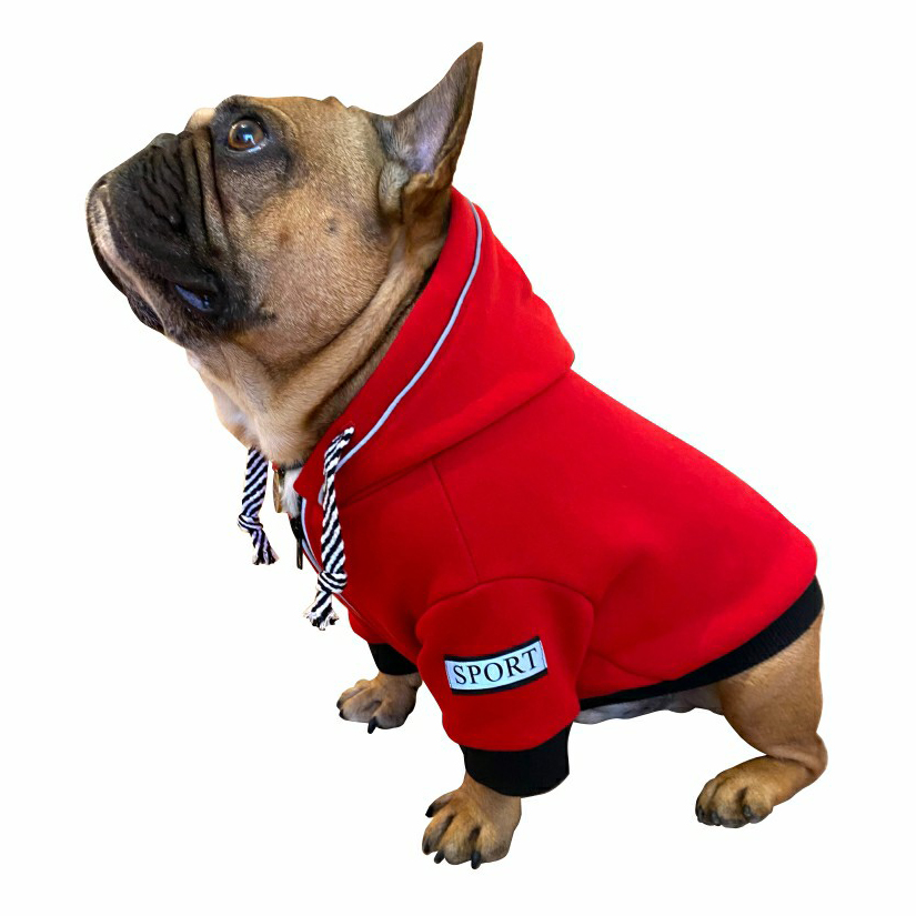 

Толстовка для собак Forbulldogy Рост Mini красная p S, Красный