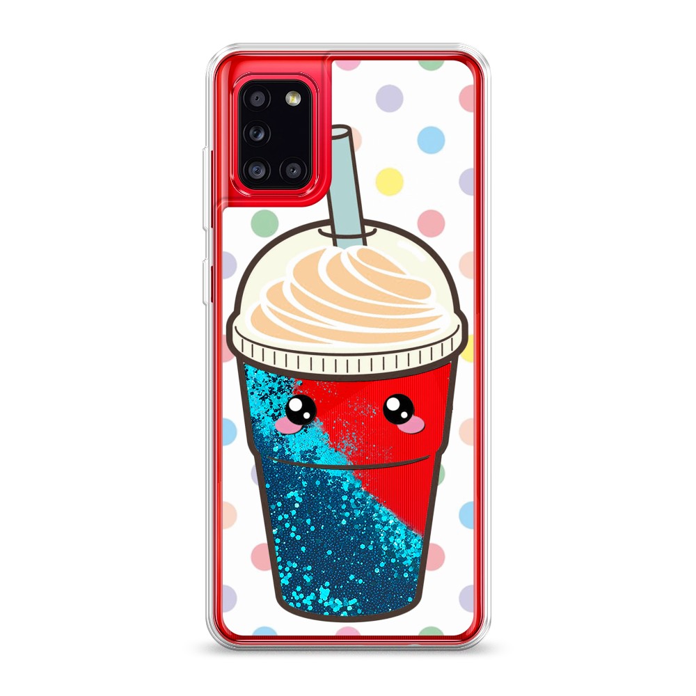 

Жидкий чехол с блестками "Милый стакан" на Samsung Galaxy A31, 2100393-1