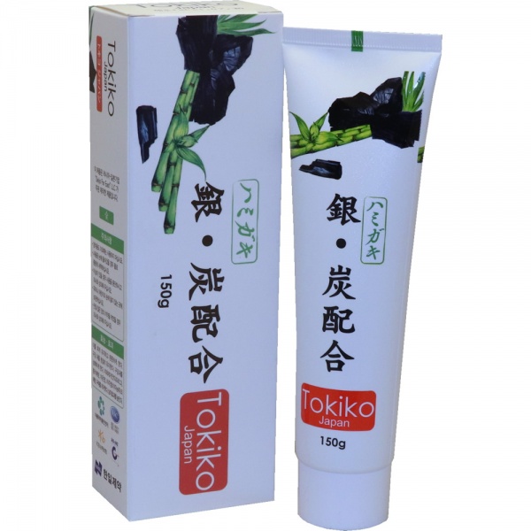 

Tokiko japan charcoal dental зубная паста с серебром и бамбуковым углём, 150 гр