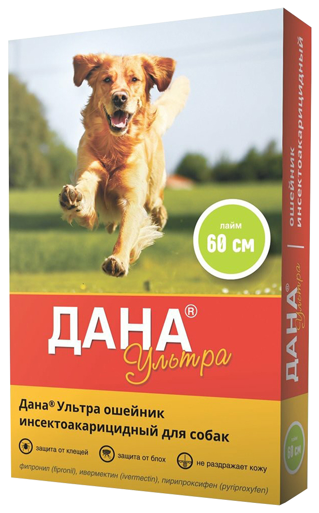 

Ошейник для собак Apicenna Дана Ультра средних пород лайм 60 см