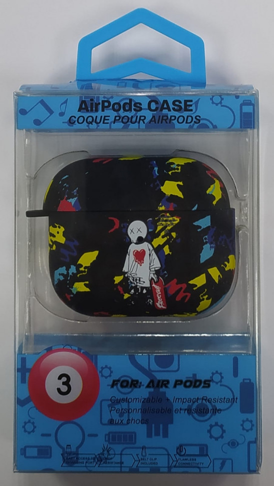

Силиконовый светящийся в темноте чехол для AirPods 3 Luxo Kaws рисунок №13, Разноцветный