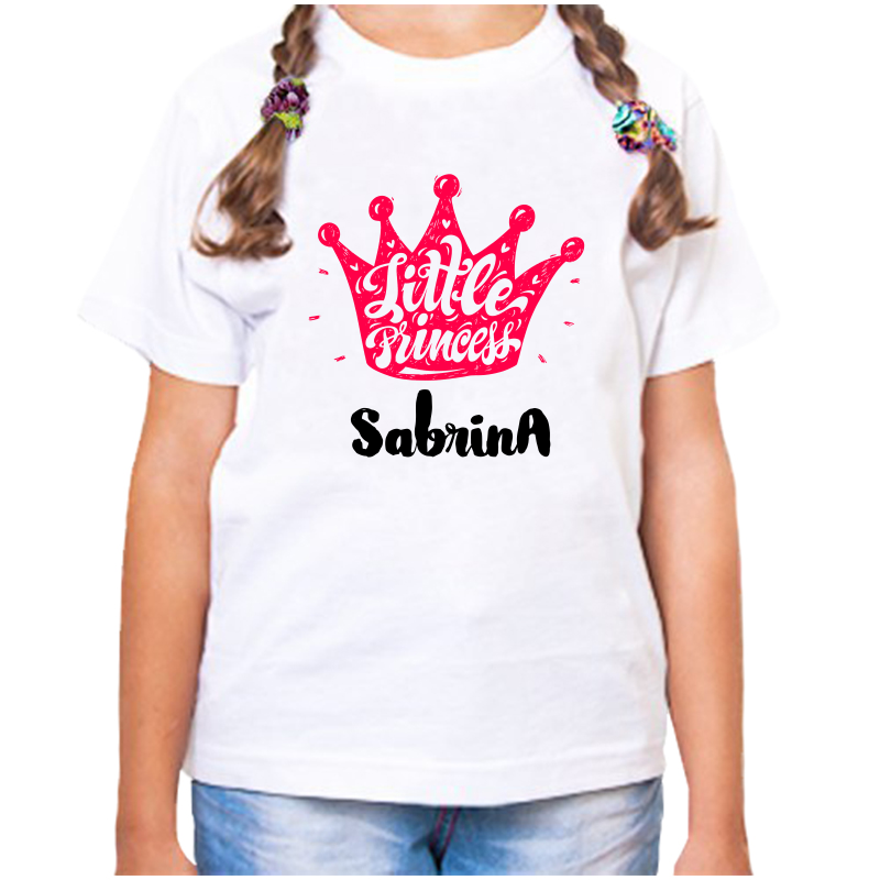 

Футболка девочке белая 28 р-р little princess сабрина, Белый, fdd_little_princess_Sabrina