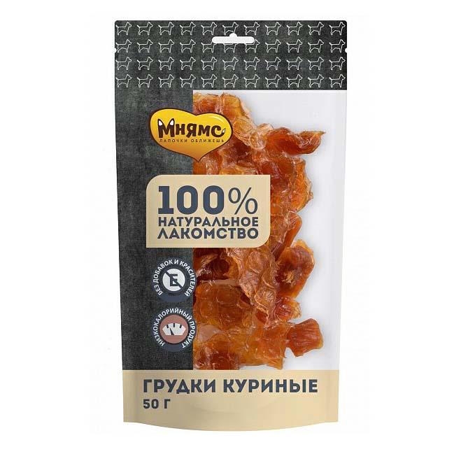 Лакомство для собак Мнямс Грудки куриные, 50 г