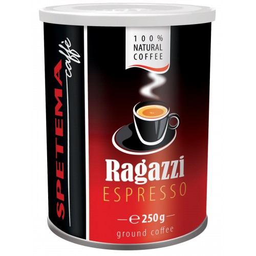 

Кофе Spetema Ragazzi молотый 100% натуральный металлическая банка 250 г