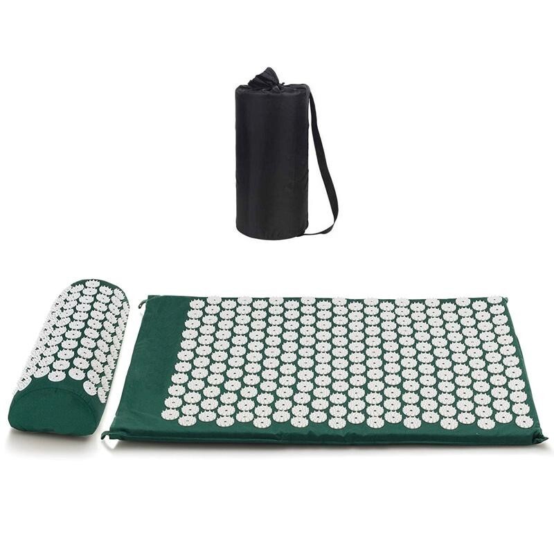 Акупунктурный массажный комплект из коврика и валика Acupressure Mat 00110308