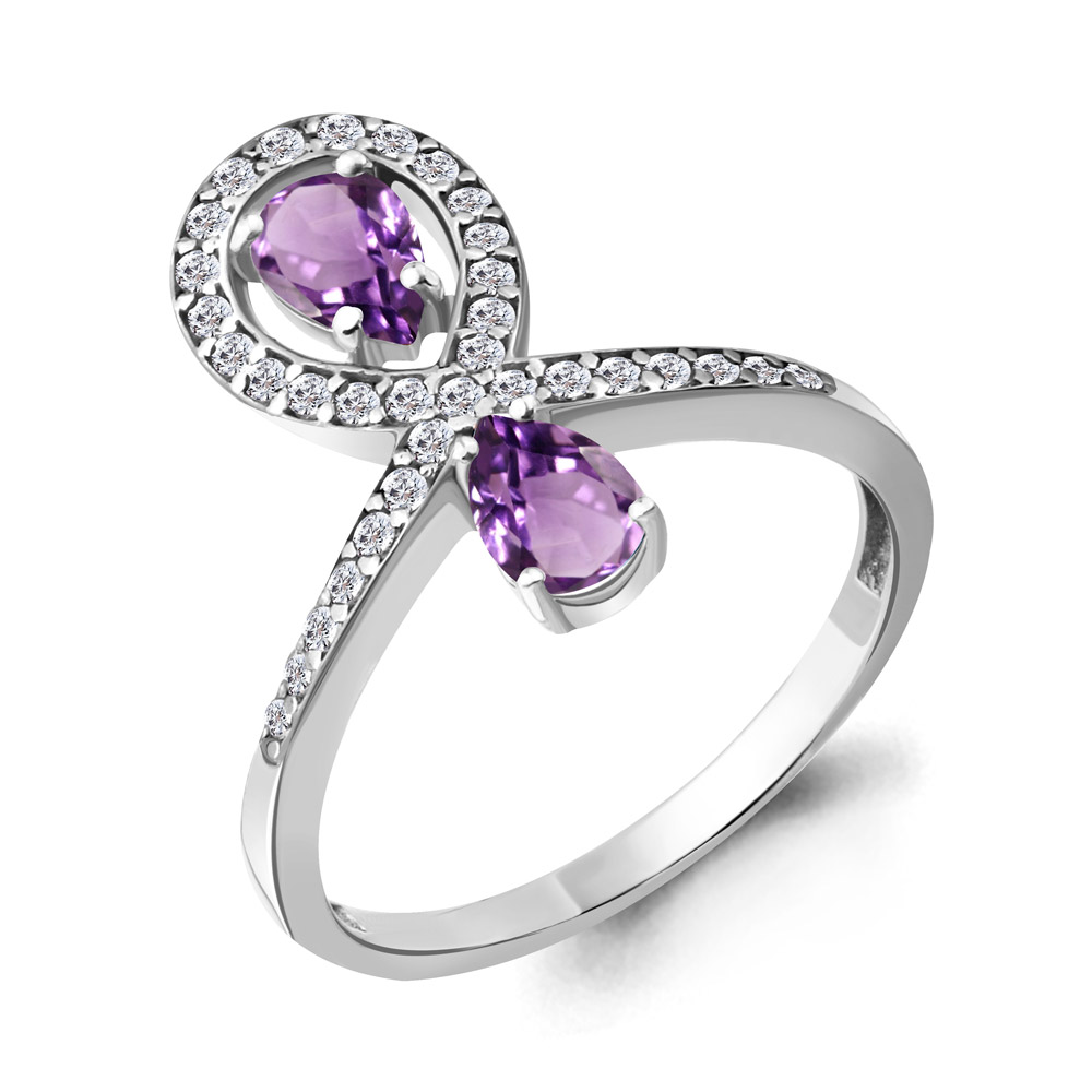 

Кольцо из серебра с аметистом р.  Aquamarine 6917704А_925_р, 6917704А_925_р