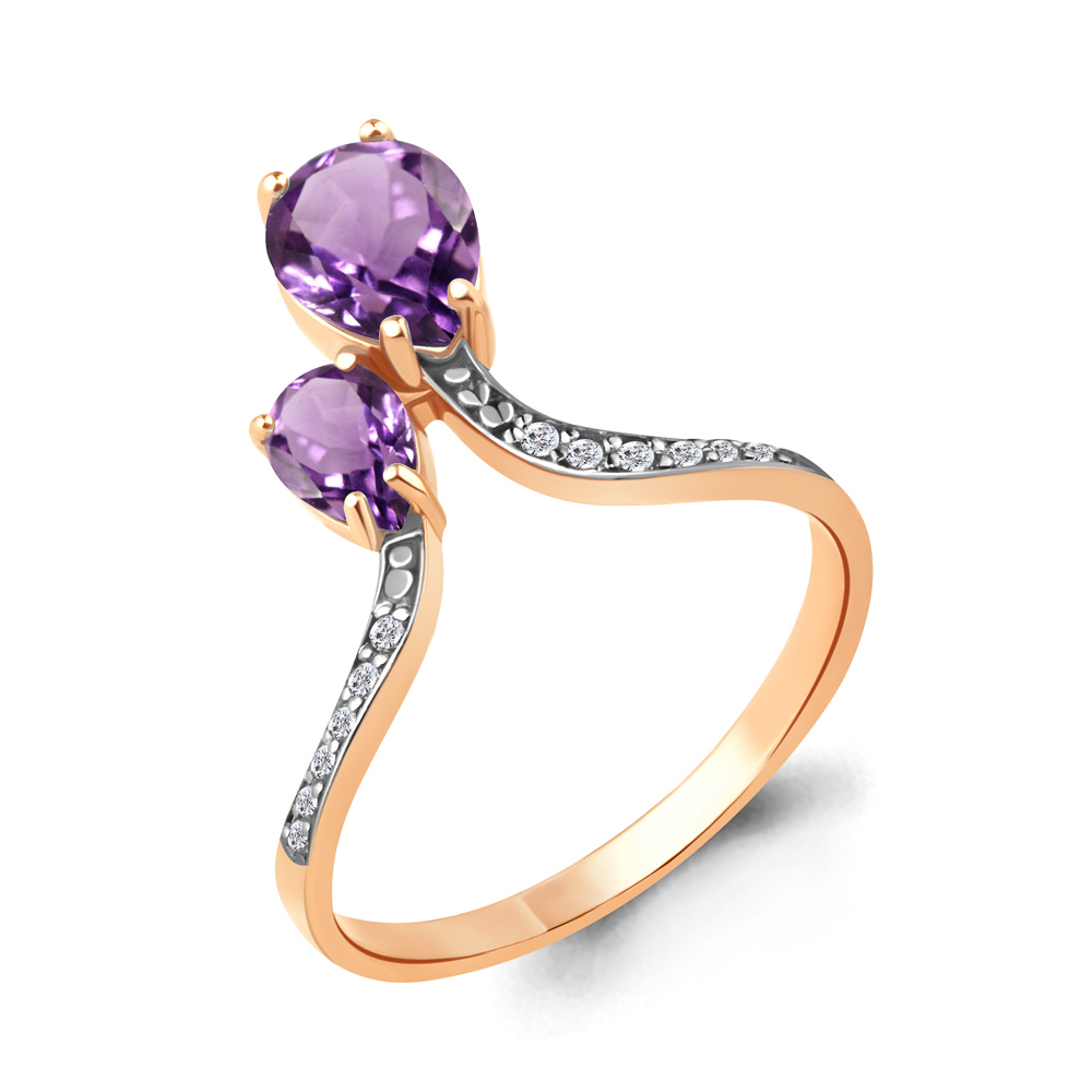 

Кольцо из серебра с аметистом р.  Aquamarine 6917504А_925_з, 6917504А_925_з