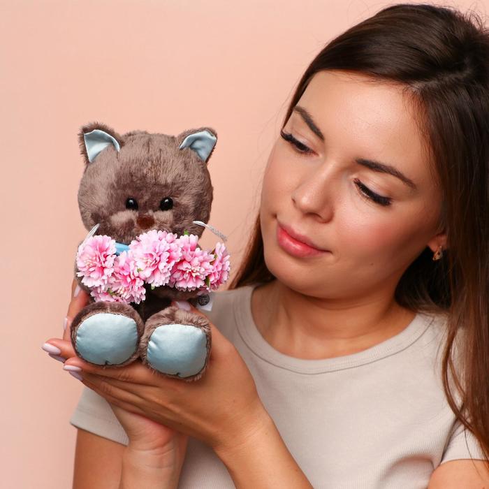 

Мягкая игрушка «Милый Marti», котик, 25 см, Коричневый