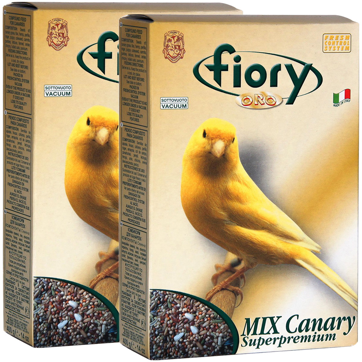 Сухой корм для канареек  FIORY ORO MIX CANARY - Фиори, 2 шт по 400 г