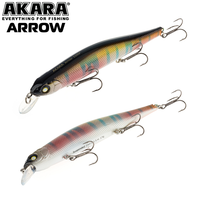 

Воблер Akara Arrow 110SP 17 гр 3/5 oz 4,3 in A210, Разноцветный, Arrow