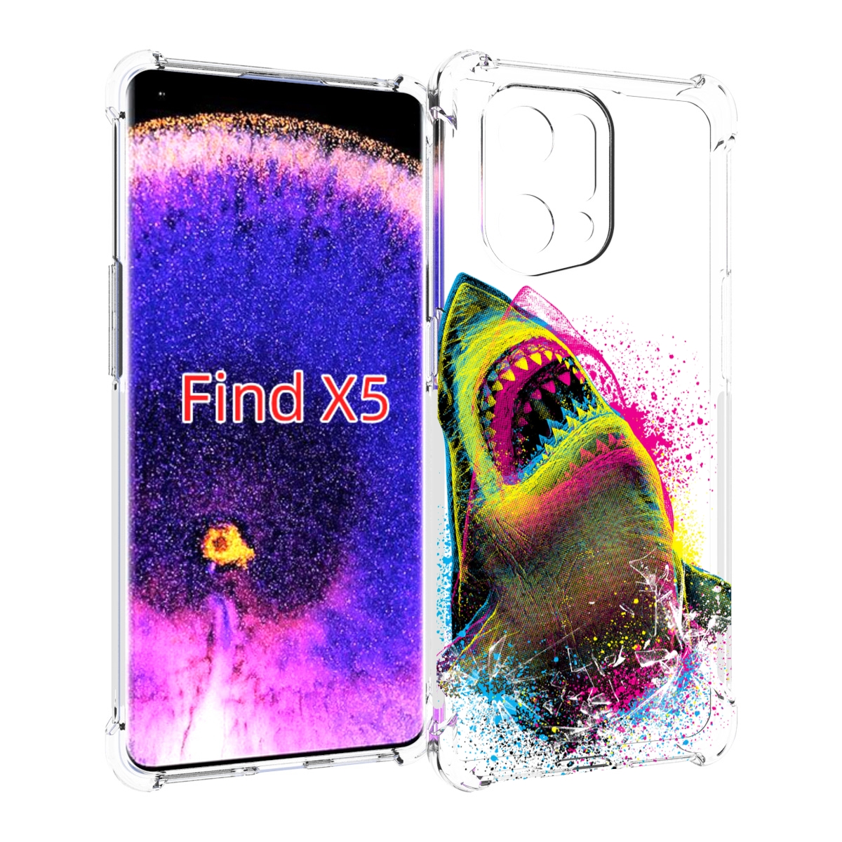 

Чехол MyPads челюсти-2 для Oppo Find X5, Прозрачный, Tocco