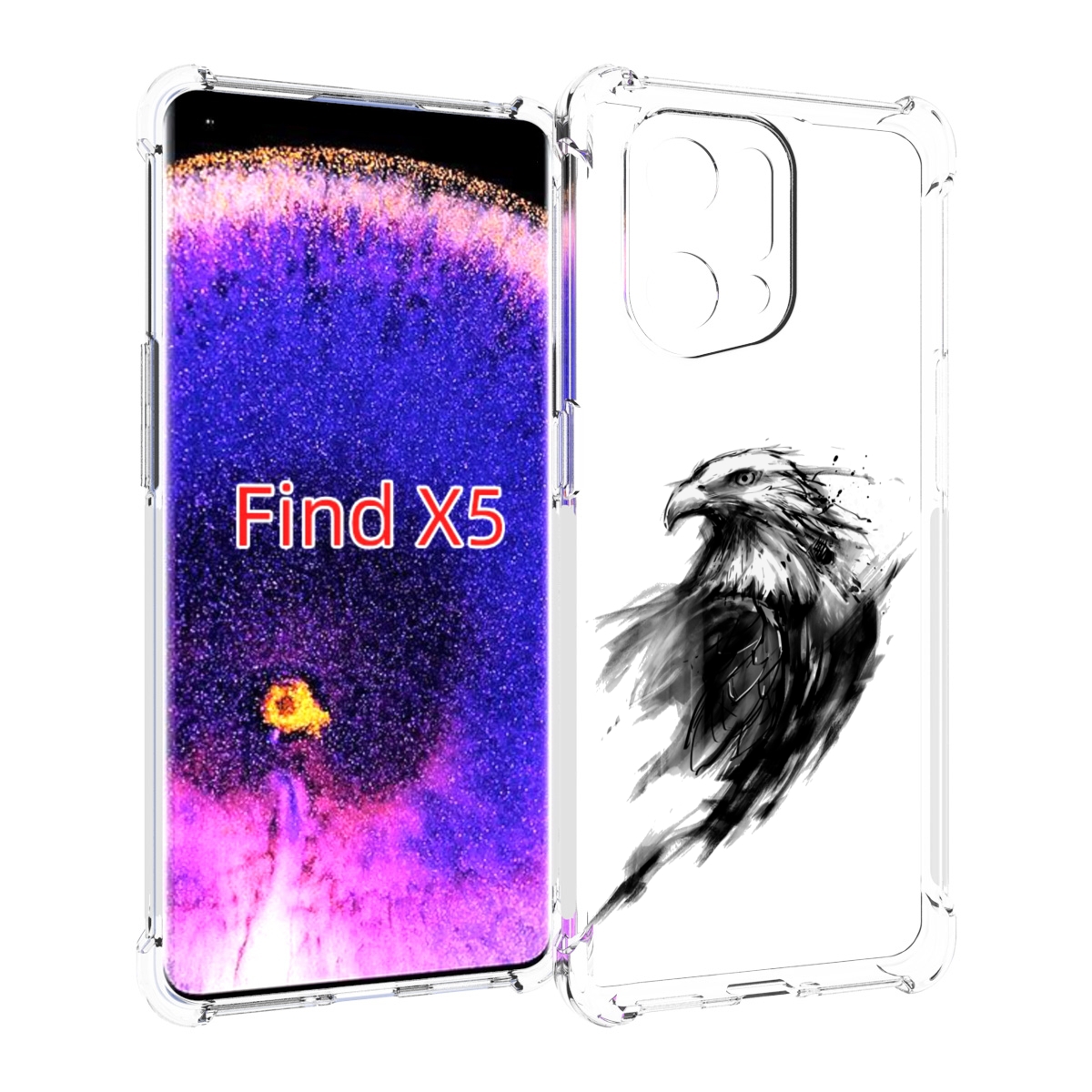 

Чехол MyPads чб птица для Oppo Find X5, Прозрачный, Tocco