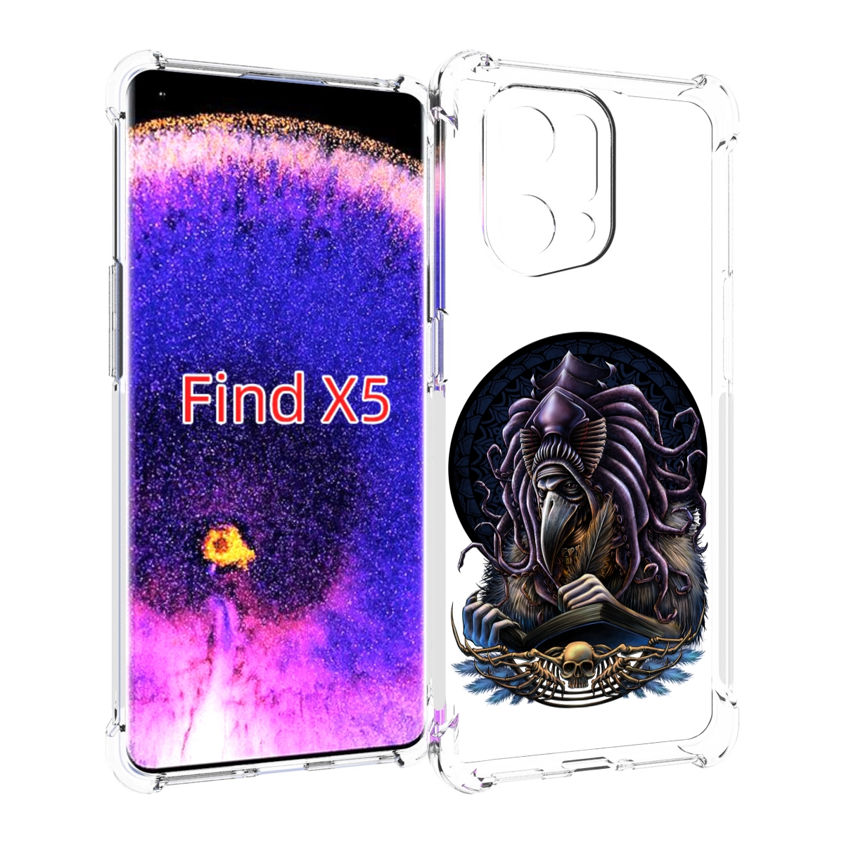 

Чехол MyPads умный ворон для Oppo Find X5, Прозрачный, Tocco