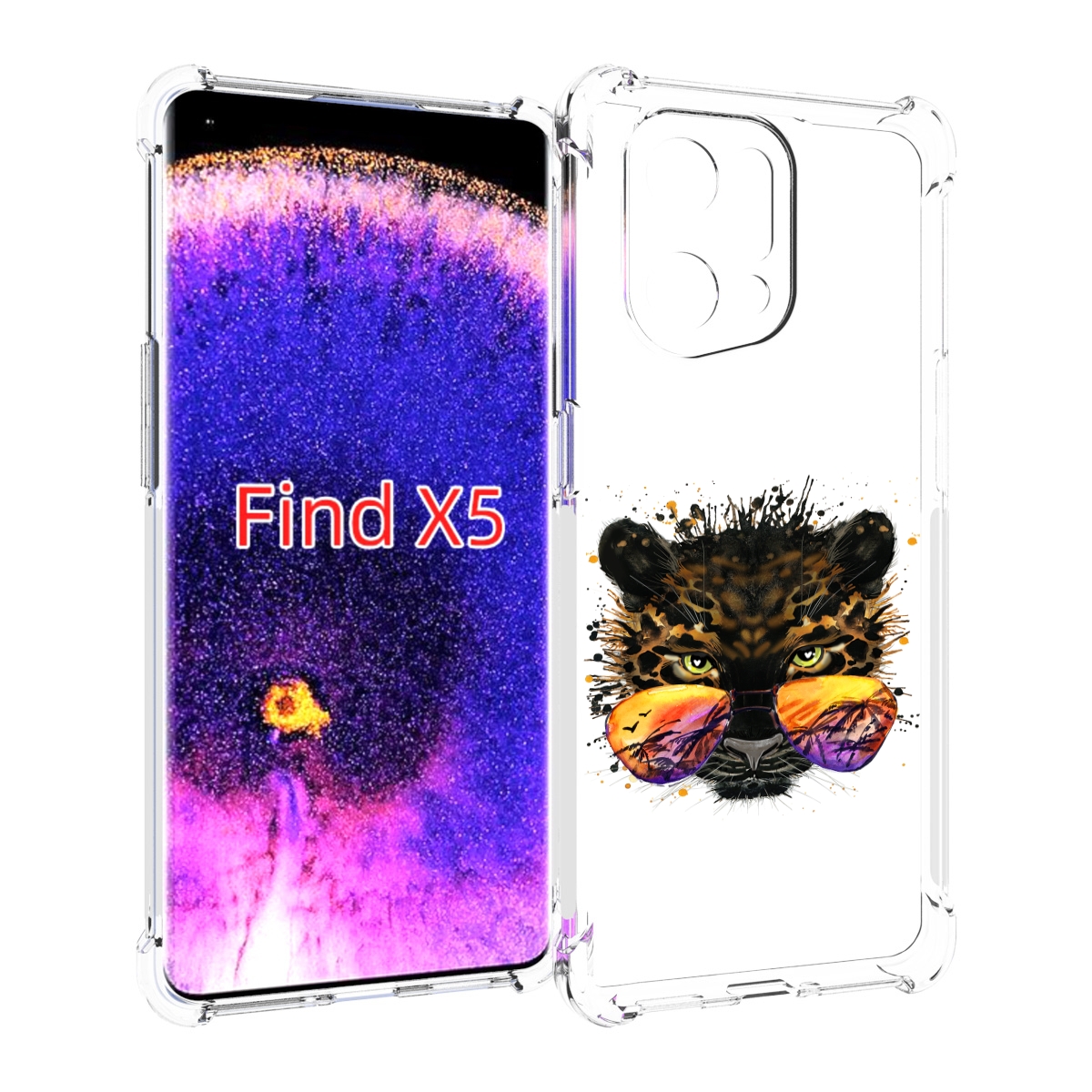 

Чехол MyPads тропический леопард для Oppo Find X5, Прозрачный, Tocco