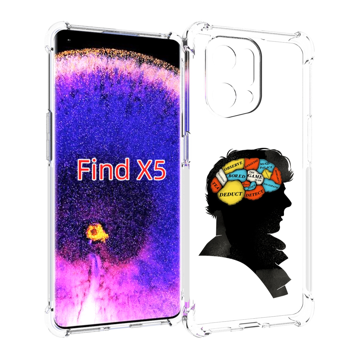 

Чехол MyPads темный рисунок для Oppo Find X5, Прозрачный, Tocco
