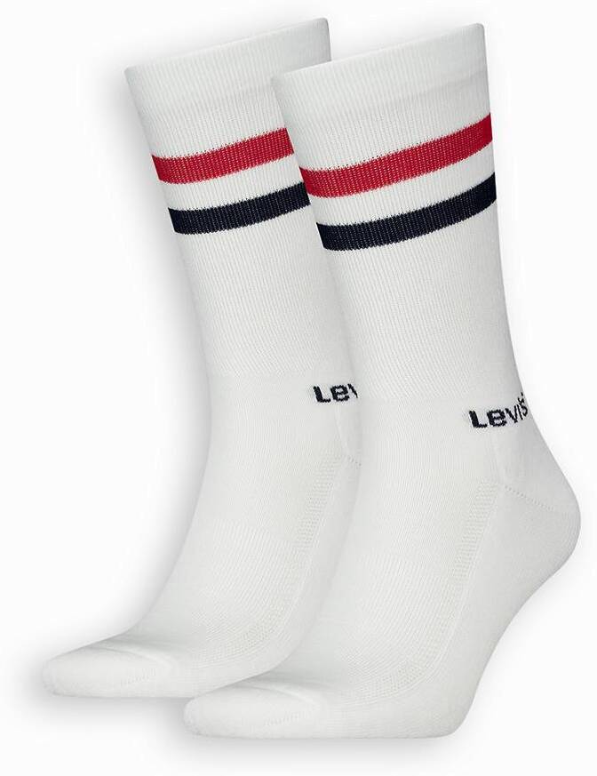 

Комплект носков унисекс Levi's REGULAR CUT SPORT STRIPE 2P белых 43-46, Белый, REGULAR CUT SPORT STRIPE 2P