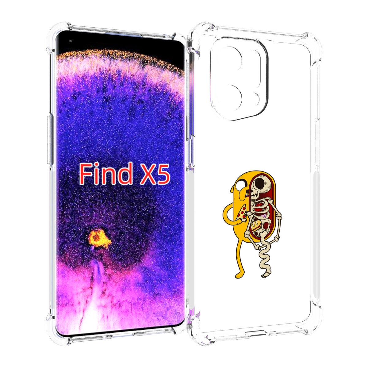 

Чехол MyPads Джейк скелет для Oppo Find X5, Прозрачный, Tocco