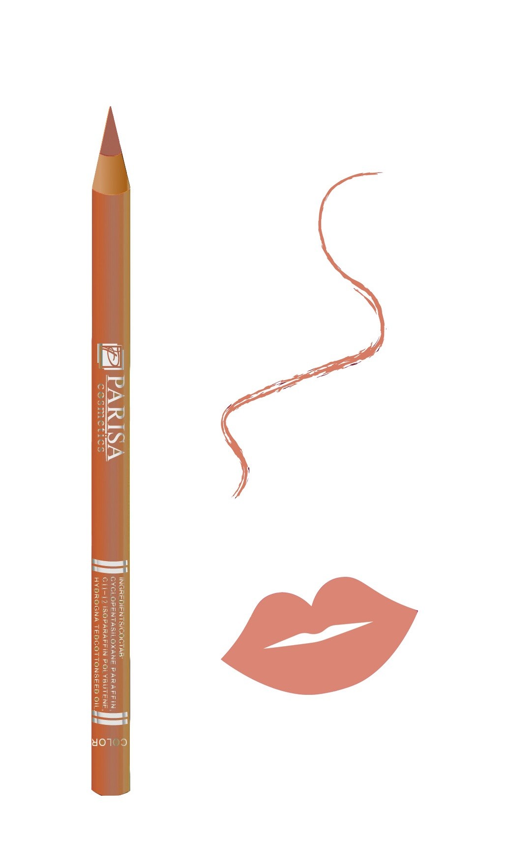 Карандаш для губ Parisa Cosmetics дерево тон 431 Розовый нюд натуральный 1,5 г parisa cosmetics brows карандаш для бровей