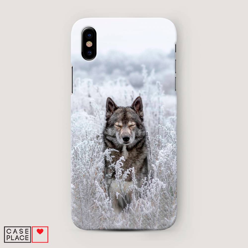 

Пластиковый чехол "Волк в поле" на Apple iPhone XS Max (10S Max), 11920-1