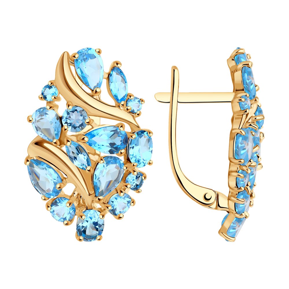 

Серьги из красного золота SOKOLOV 724400, топаз, 724400