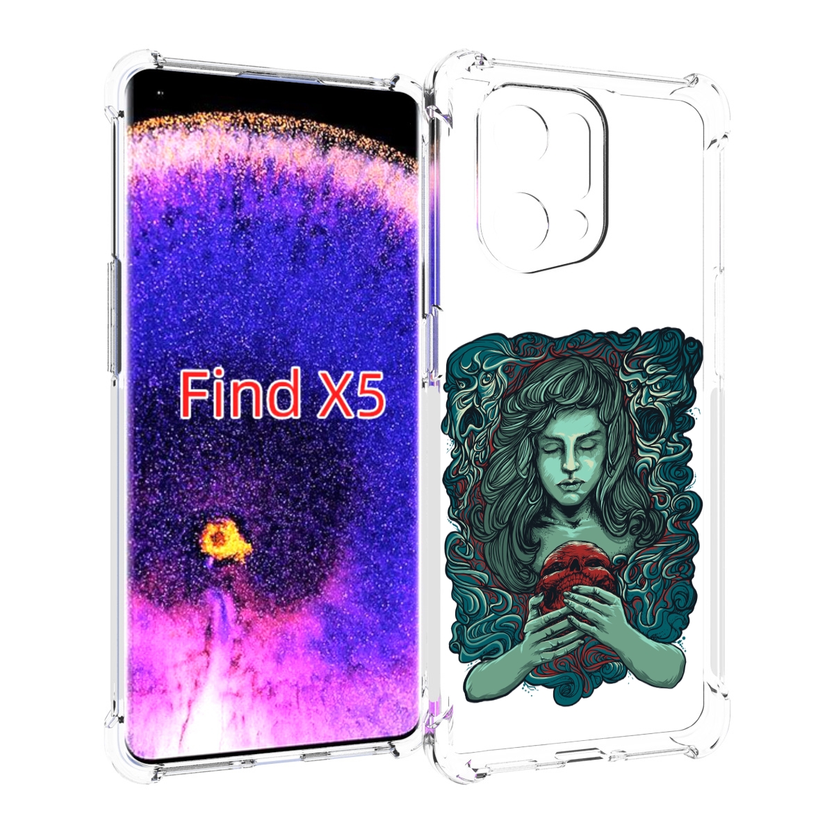 

Чехол MyPads спящая девушка для Oppo Find X5, Прозрачный, Tocco