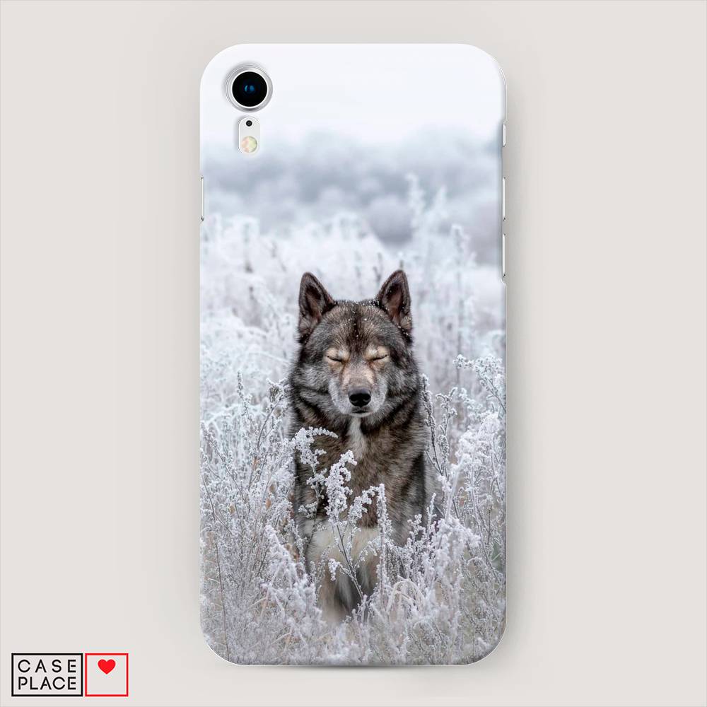 

Пластиковый чехол "Волк в поле" на Apple iPhone XR (10R), 12020-1