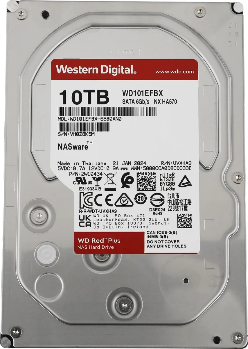 Жесткий диск WD Red Plus 10 ТБ (WD101EFBX)