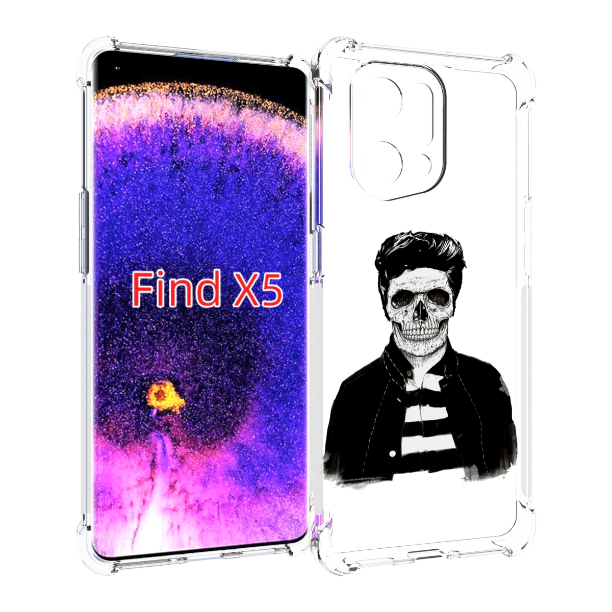 

Чехол MyPads скелет для Oppo Find X5, Прозрачный, Tocco