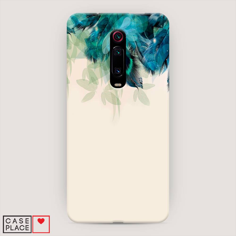 

Пластиковый чехол "Перья голубого цвета" на Xiaomi Mi 9T, 35720-1