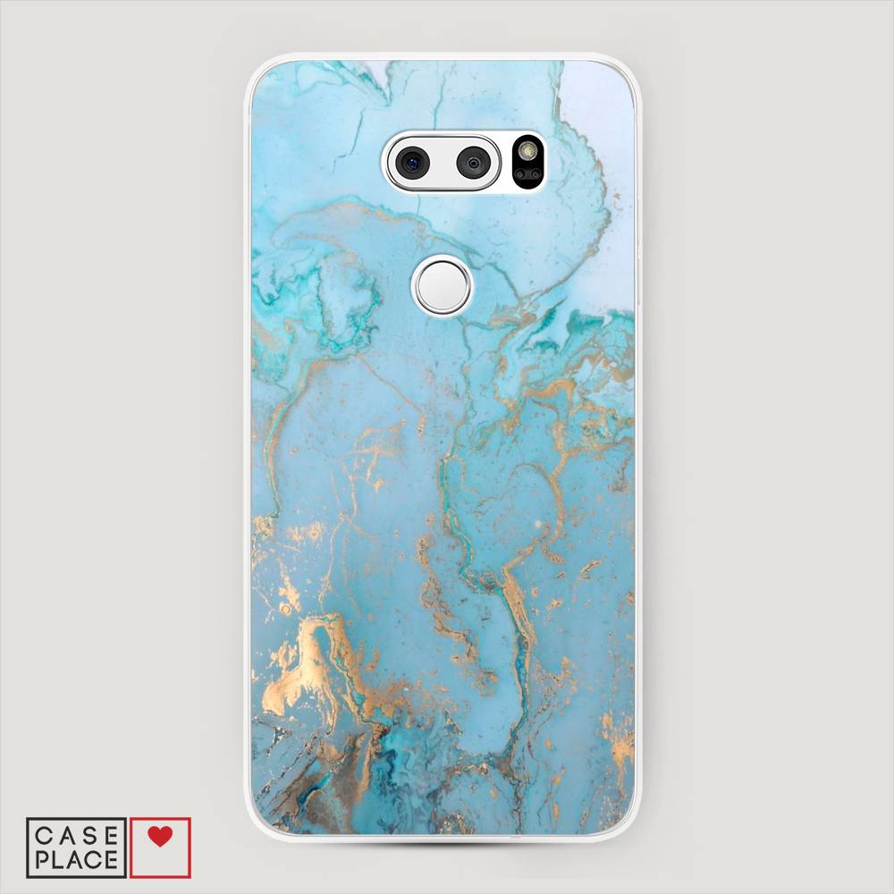 

Чехол Awog на LG V35 ThinQ "Голубой мрамор рисунок", 83650-3