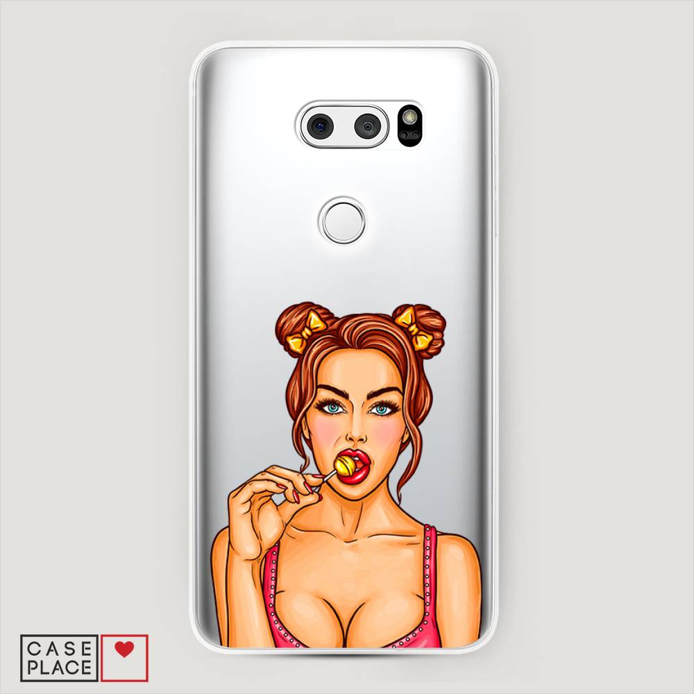 

Чехол Awog на LG V35 ThinQ "Вкусный леденец", Бежевый;коричневый;розовый