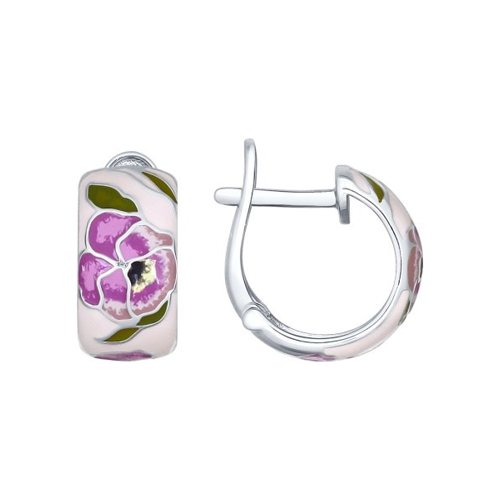 

Серьги из серебра SOKOLOV 94022262, эмаль, 94022262