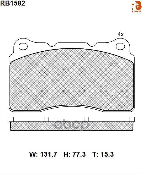 

Дисковые Тормозные Колодки R Brake R BRAKE арт. RB1582