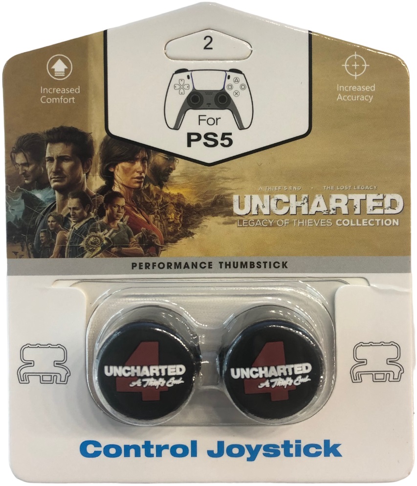 

Накладка на стик Dobe Thumbstick Uncharted 4 Black для PS4/PS5, Белый;красный;черный