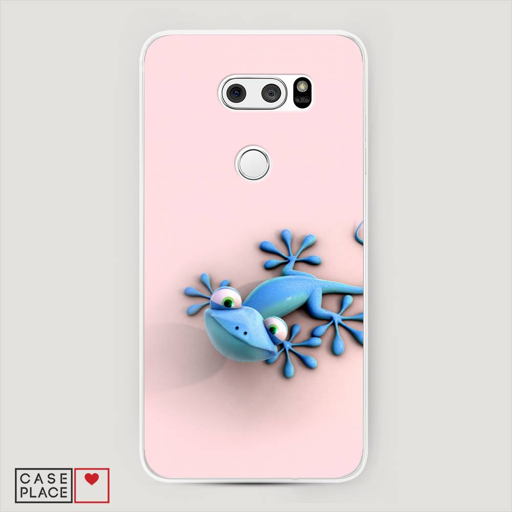 

Чехол Awog на LG V35 ThinQ "Голубая ящерка", Розовый;голубой;белый, 83650-2