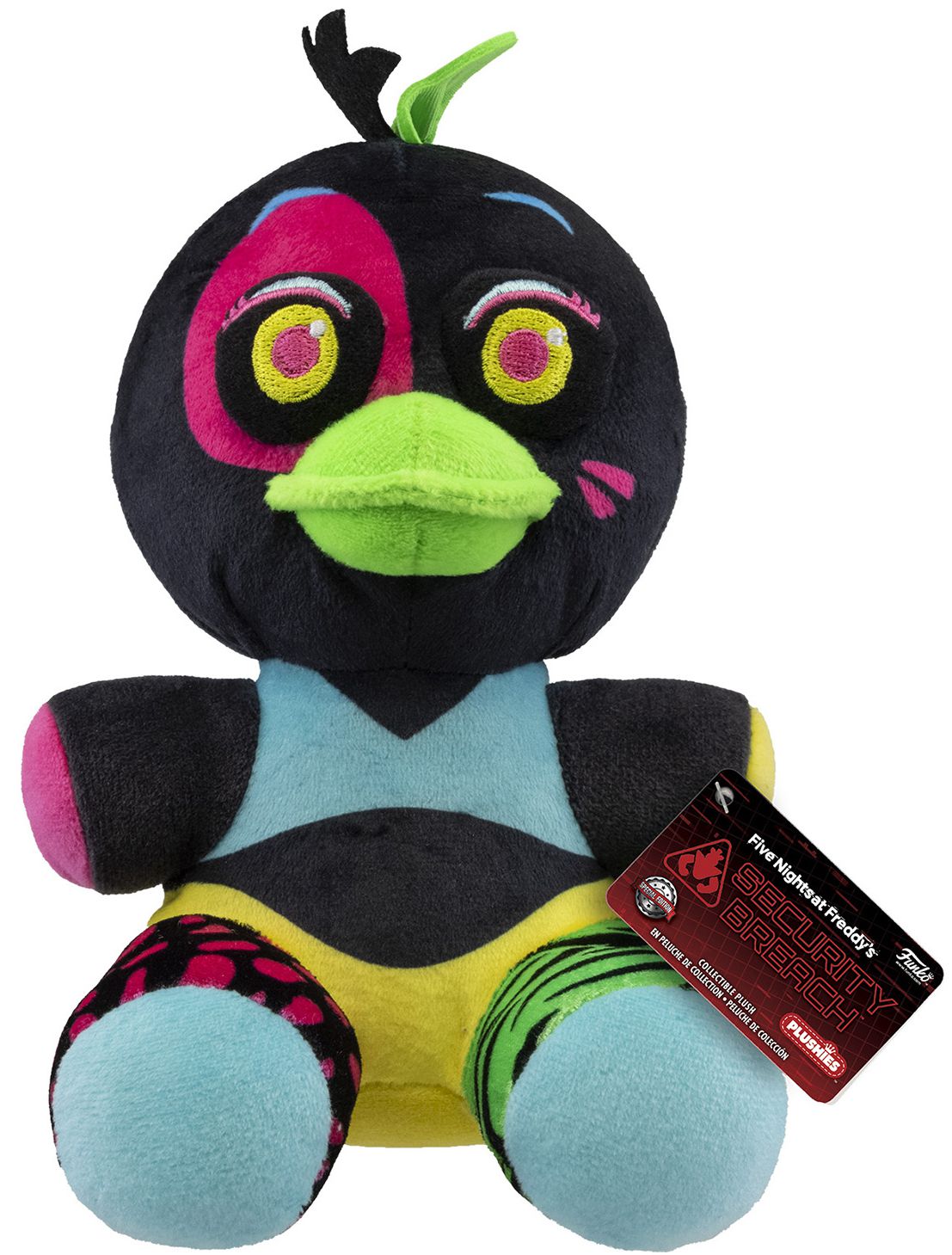 Мягкая игрушка Funko Plush FNAF Security Breach Blacklight Glamrock Chica Exclusive 18см