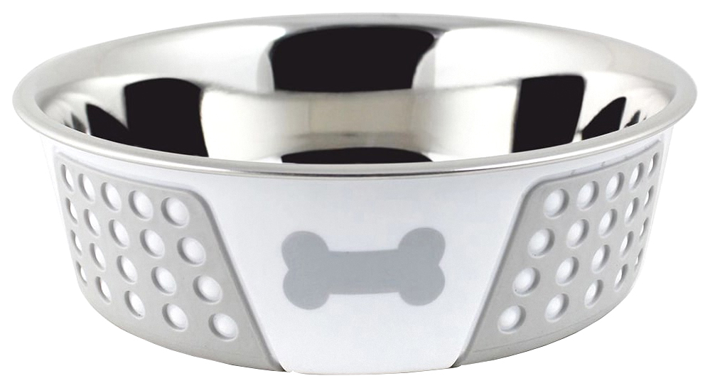 

Миска для собак Foxie Hermosa Bowl металлическая 800 мл, Серебристый