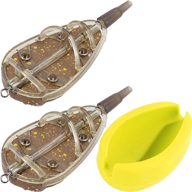 

Набор методных кормушек Mikado Method Feeder XXL, 2 шт. х 100 гр. + форма, Коричневый, AMF03XXL-SET100