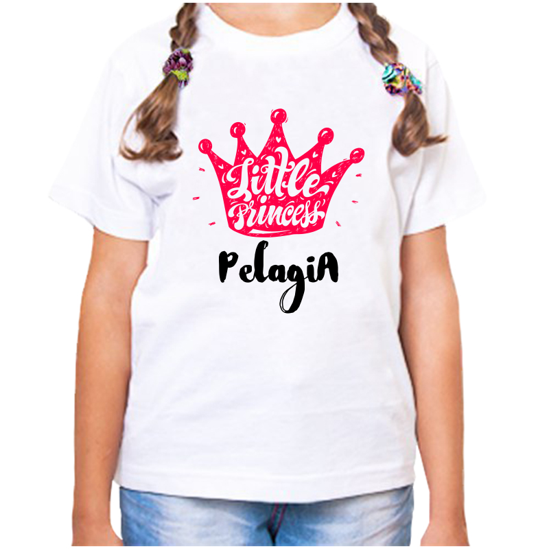 

Футболка девочке белая 22 р-р little princess пелагея, Белый, fdd_little_princess_Pelageya