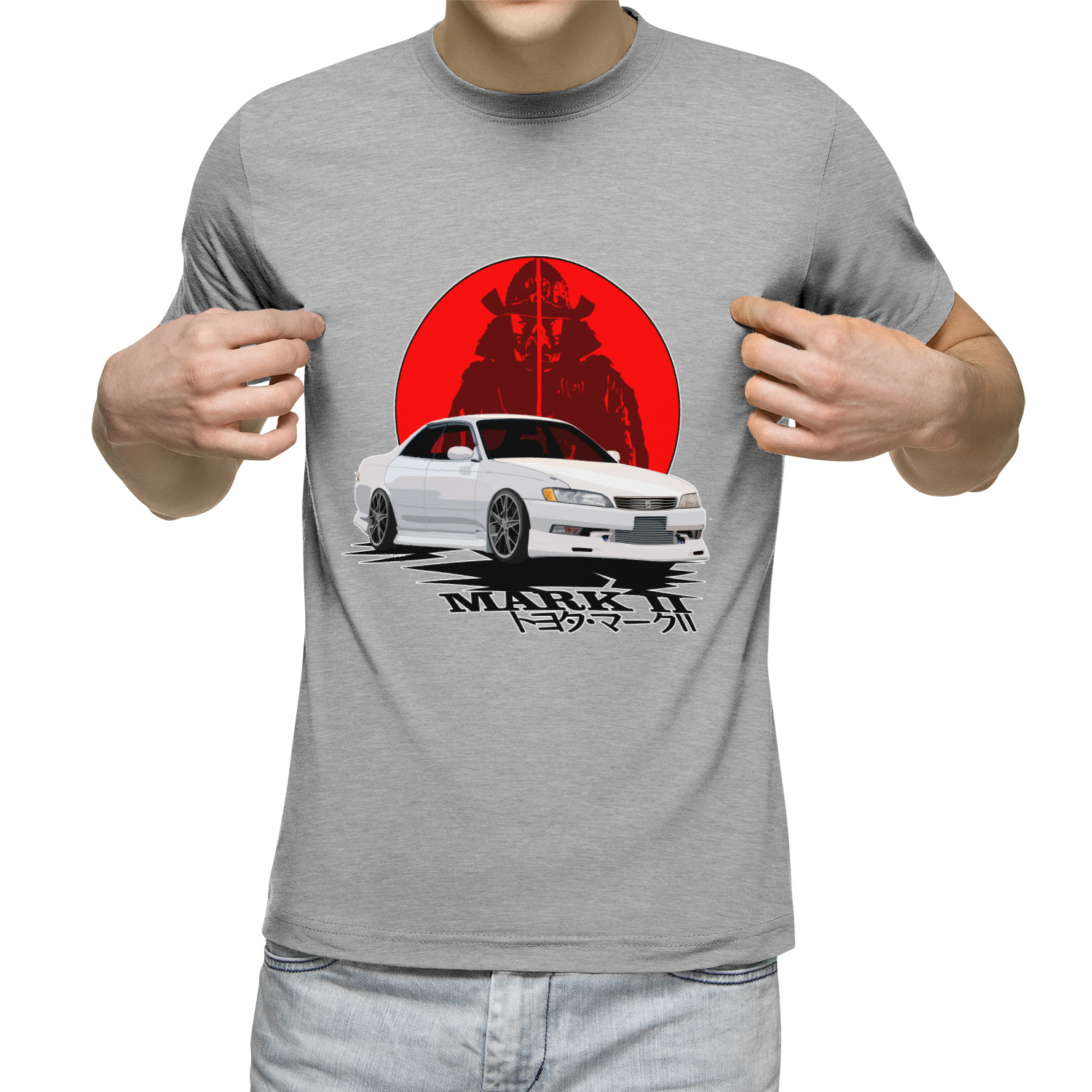 

Футболка мужская Toyota Mark 2 90 by ezaia серая S, Серый, Toyota Mark 2 90 by ezaia