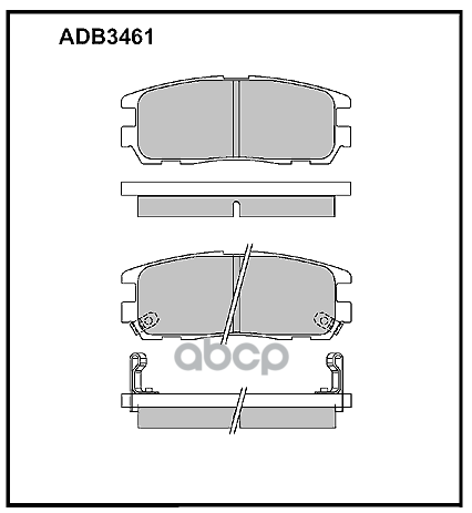 

Тормозные колодки ALLIED NIPPON дисковые задние ADB3461