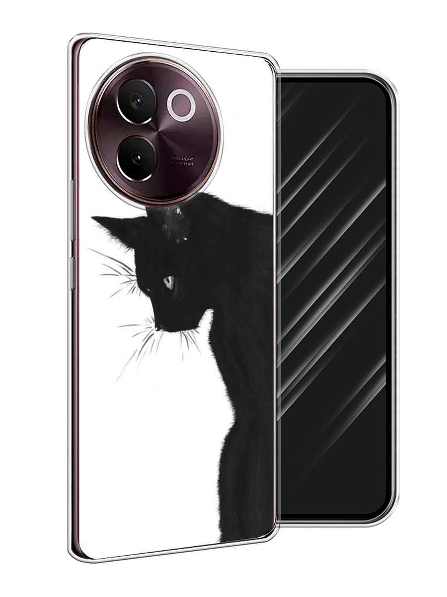 

Чехол Awog на Vivo V30e "Black cat", Черный;белый, 2610550-1