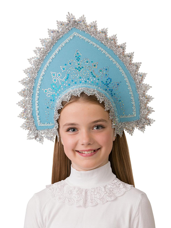 

Кокошник "Метелица" (Цв: Голубой-Серебряный ), Голубой;серебристый