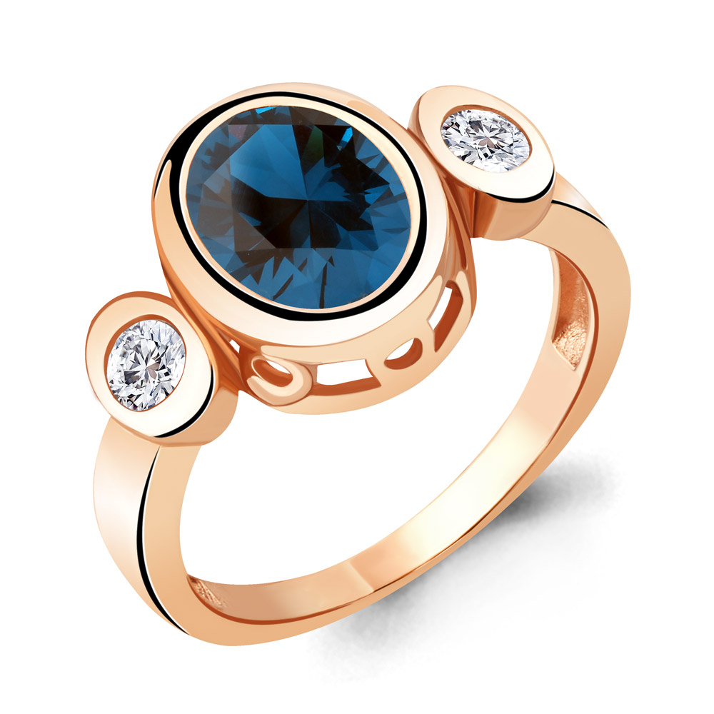 

Кольцо из серебра с топазом р.  Aquamarine 6917193А_925_з, 6917193А_925_з