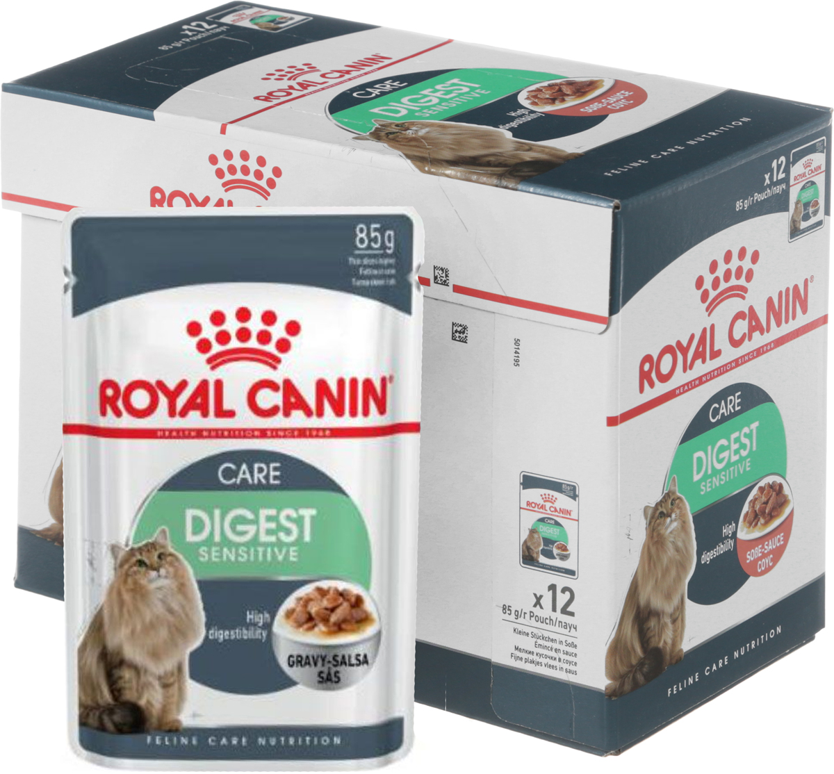 фото Влажный корм для кошек royal canin digestive care, мясо, 24шт, 85г